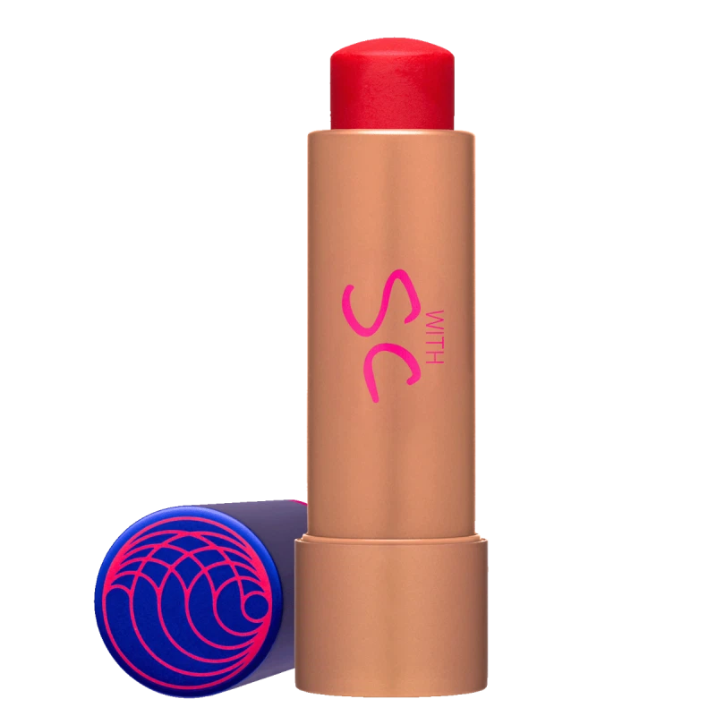 Tinted Lip Balm | Bright Red Coral Shade 2